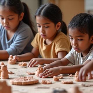 Cerámica infantil inspirada en cultura colombiana
