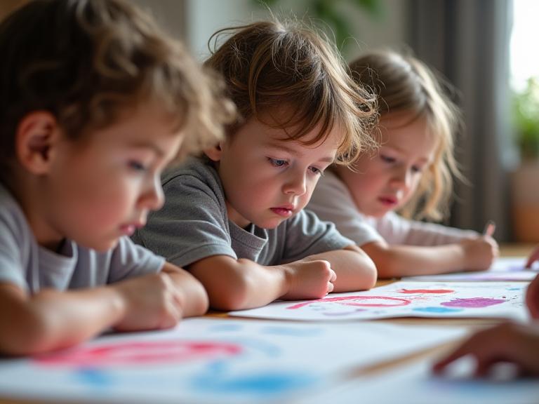 Niños desarrollando expresión emocional e inteligencia emocional